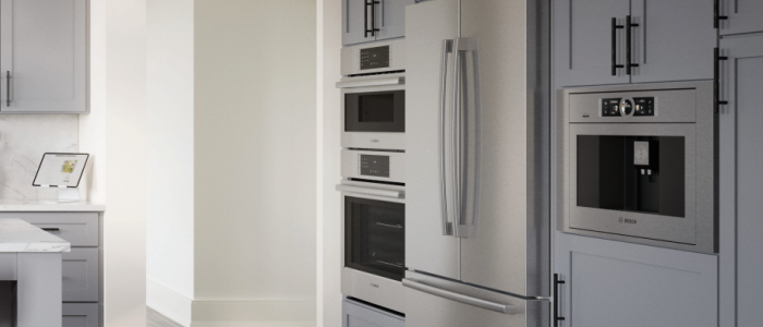 Bosch refrigerator, oven, stove, and microwave